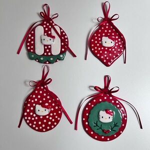 Handmade Red Polka Dot Hello Kitty Ornaments